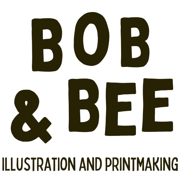 Bob and Bee Illustration and Printmaking logo